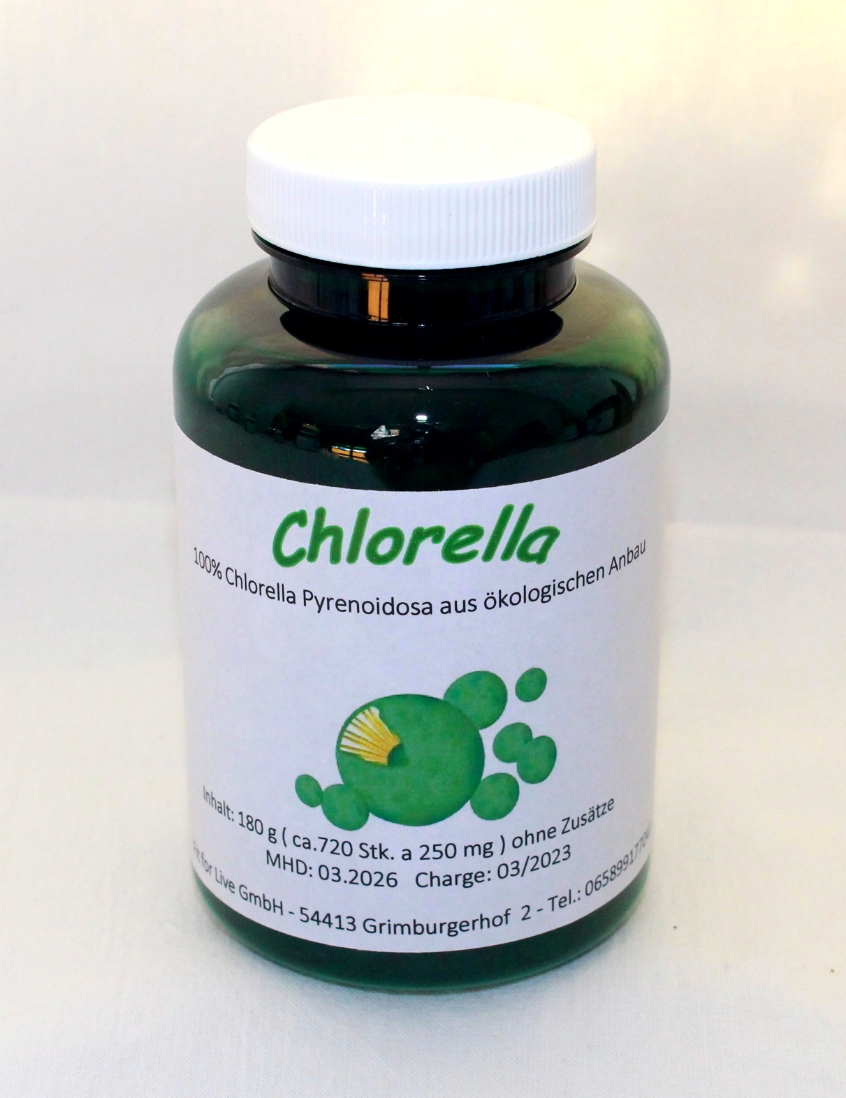 250g Bio Chlorella Algen Presslinge "pyreneidosa"